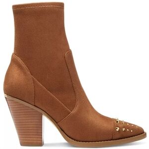 Michael Kors Women's Dover Gold Suede Studded Western Pointed-Toe Cowgirl Boots